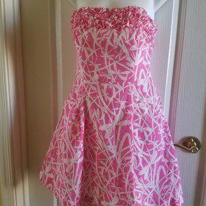 Lilly Pulitzer Pink Strapless Seersucker Dress 2